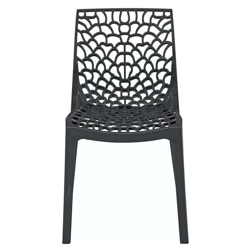 Chair Hush pakoworld with UV protection PP black 50,5x54x79.5cm