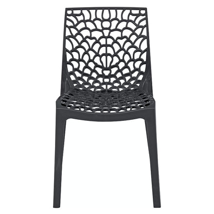 Chair Hush pakoworld with UV protection PP black 50,5x54x79.5cm