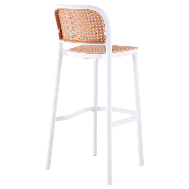 Bar stool Juniper pakoworld with UV protection PP beige-white 51x52x102.5cm