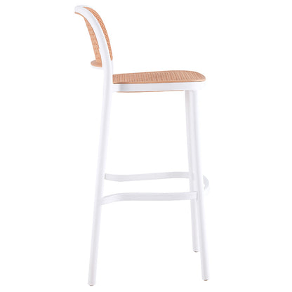 Bar stool Juniper pakoworld with UV protection PP beige-white 51x52x102.5cm