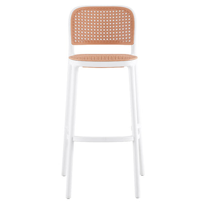 Bar stool Juniper pakoworld with UV protection PP beige-white 51x52x102.5cm