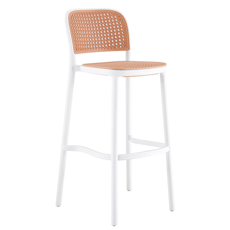 Bar stool Juniper pakoworld with UV protection PP beige-white 51x52x102.5cm