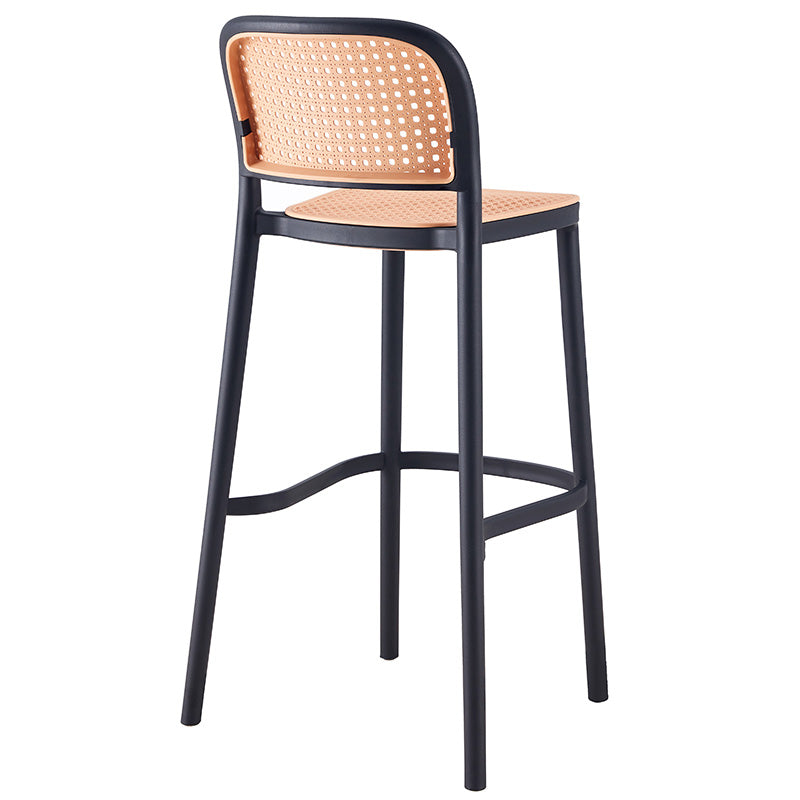 Bar stool Juniper pakoworld with UV protection PP beige-black 51x52x102.5cm