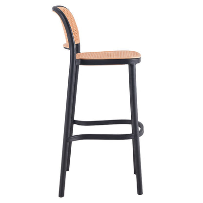 Bar stool Juniper pakoworld with UV protection PP beige-black 51x52x102.5cm