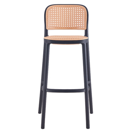 Bar stool Juniper pakoworld with UV protection PP beige-black 51x52x102.5cm