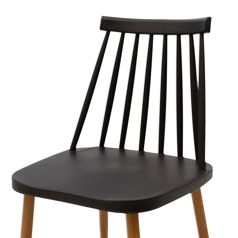 Chair Aurora pakoworld PP black-natural leg 43x48x79cm