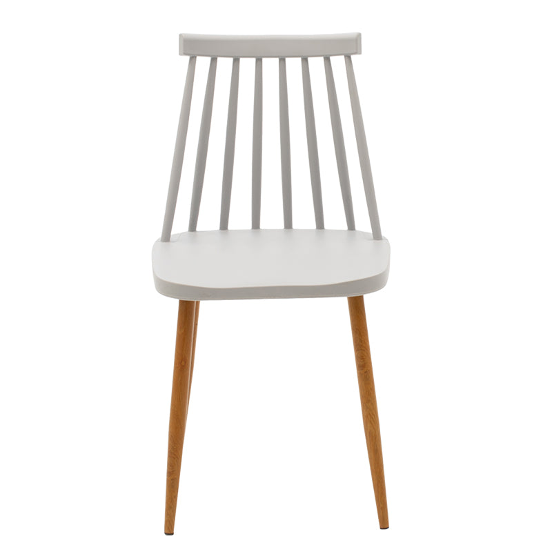 Chair Aurora pakoworld PP grey-natural leg 43x48x79cm