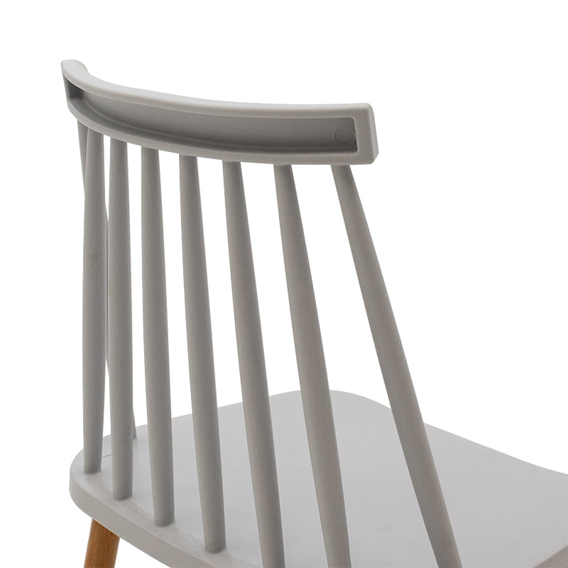 Chair Aurora pakoworld PP grey-natural leg 43x48x79cm