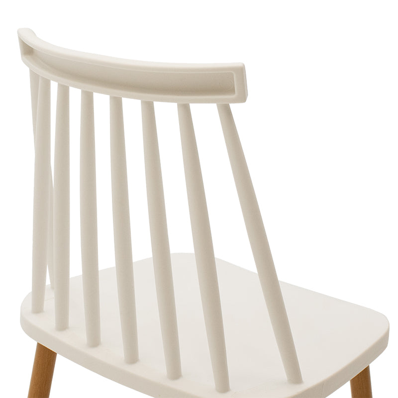 Chair Aurora pakoworld PP white-natural leg 43x48x79cm