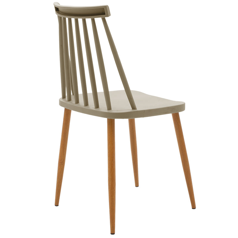 Chair Aurora pakoworld PP mocha-natural leg 43x48x79cm