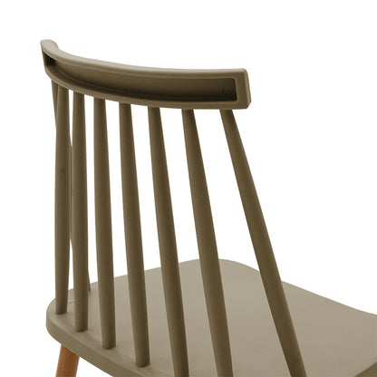 Chair Aurora pakoworld PP mocha-natural leg 43x48x79cm