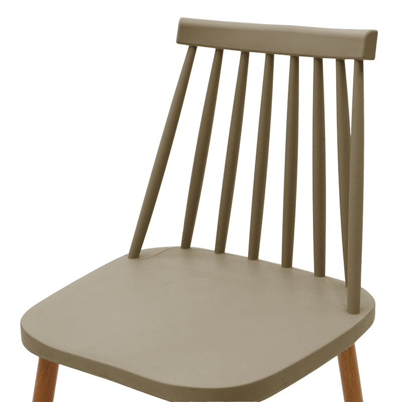 Chair Aurora pakoworld PP mocha-natural leg 43x48x79cm