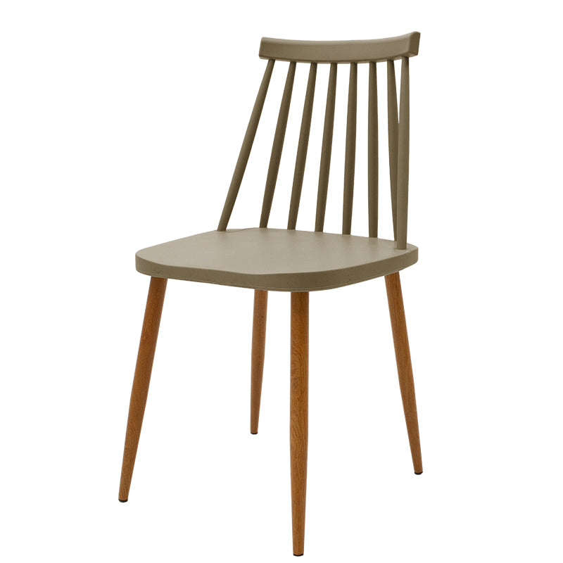 Chair Aurora pakoworld PP mocha-natural leg 43x48x79cm