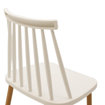 Bar stool Aurora pakoworld pp white-natural leg 42x47x109cm