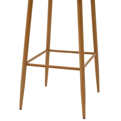 Bar stool Aurora pakoworld pp white-natural leg 42x47x109cm