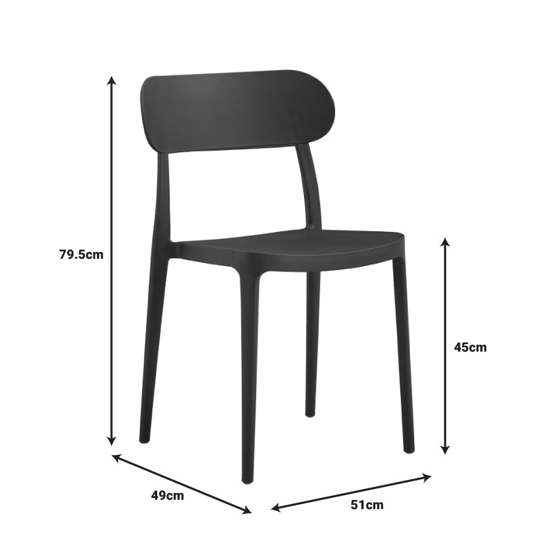 Chair Amvroan pakoworld with UV protection anthracite pp 51x49x79.5cm