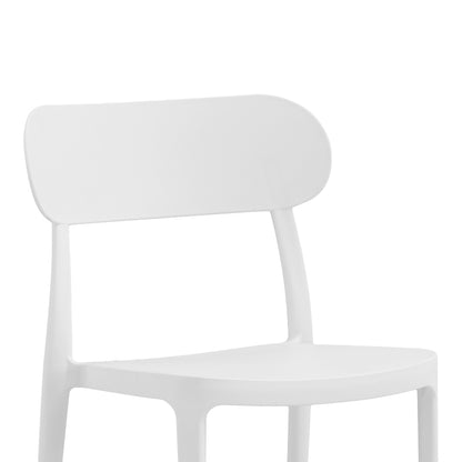 Chair Amvroan pakoworld with UV protection white pp 51x49x79.5cm