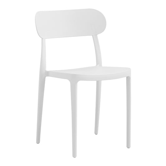 Chair Amvroan pakoworld with UV protection white pp 51x49x79.5cm