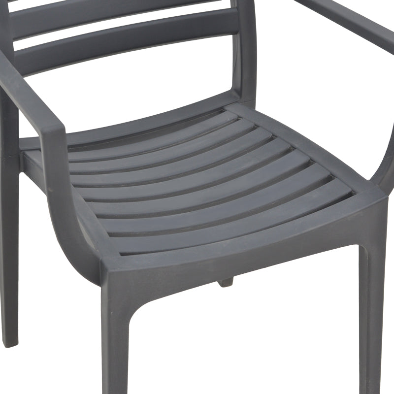 Gerko pakoworld armchair with UV protection pp in dark grey color 57x46x83cm