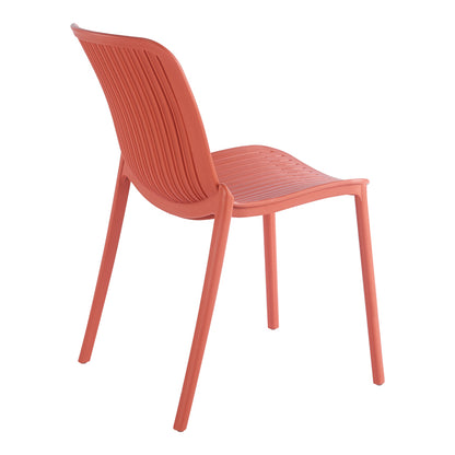 Teragi stackable chair pp with UV protection terracotta 58x43.5x82cm