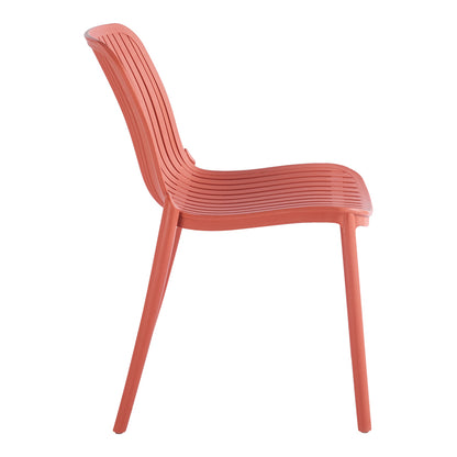 Teragi stackable chair pp with UV protection terracotta 58x43.5x82cm