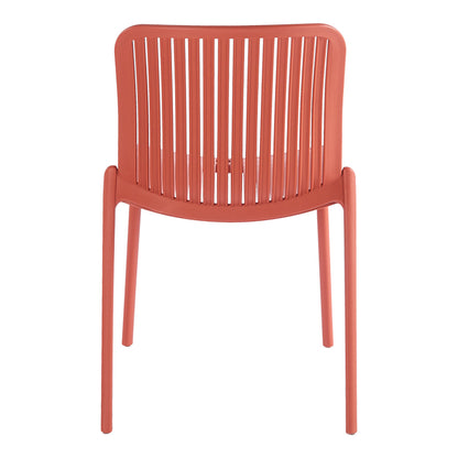 Teragi stackable chair pp with UV protection terracotta 58x43.5x82cm