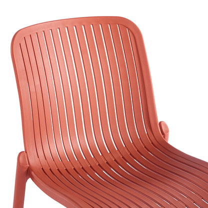 Teragi stackable chair pp with UV protection terracotta 58x43.5x82cm