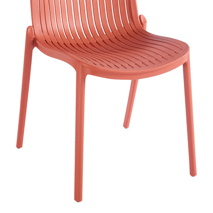 Teragi stackable chair pp with UV protection terracotta 58x43.5x82cm