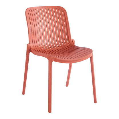 Teragi stackable chair pp with UV protection terracotta 58x43.5x82cm