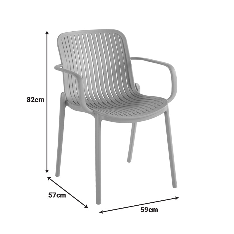 Teragi stackable armchair pp with UV protection mint 59x57x82cm
