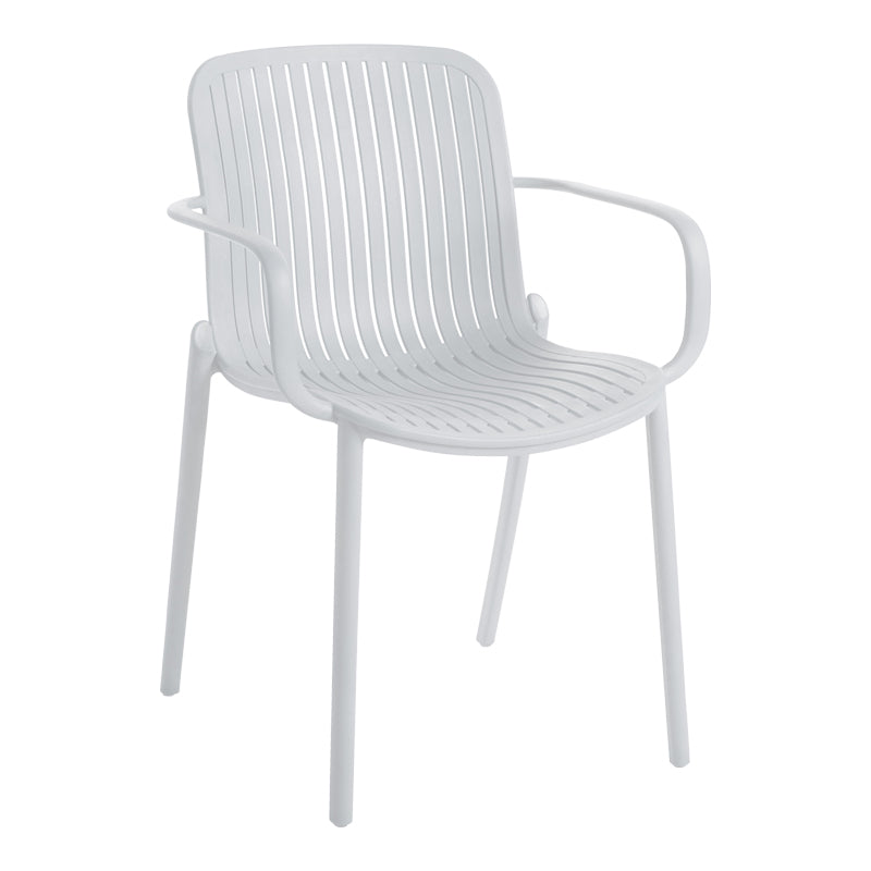 Teragi stackable armchair pp with UV protection white 59x57x82cm