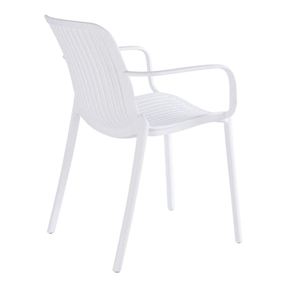 Teragi stackable armchair pp with UV protection white 59x57x82cm
