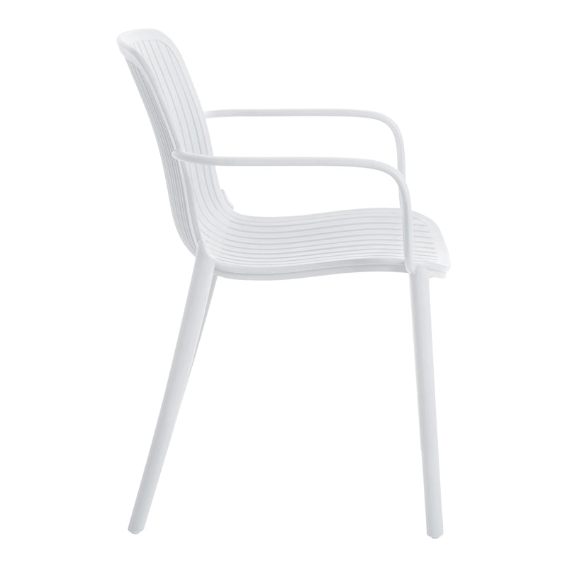 Teragi stackable armchair pp with UV protection white 59x57x82cm