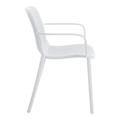 Teragi stackable armchair pp with UV protection white 59x57x82cm