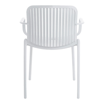 Teragi stackable armchair pp with UV protection white 59x57x82cm