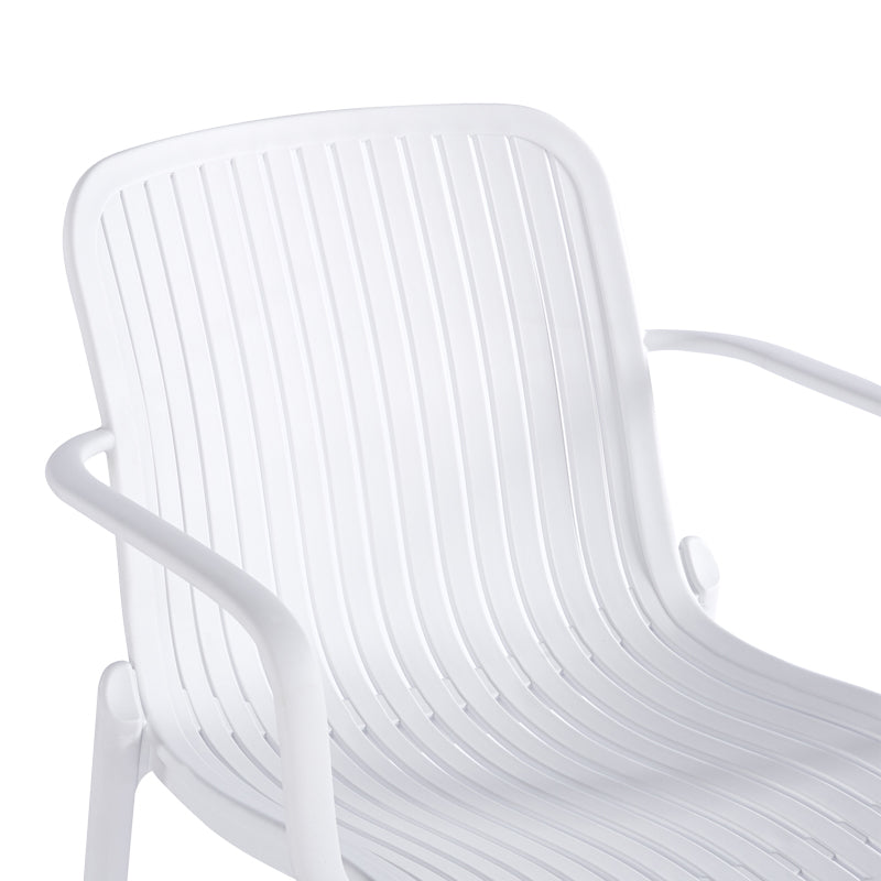 Teragi stackable armchair pp with UV protection white 59x57x82cm