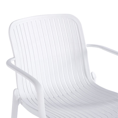 Teragi stackable armchair pp with UV protection white 59x57x82cm