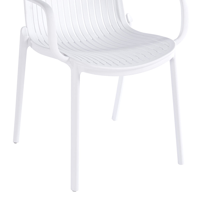 Teragi stackable armchair pp with UV protection white 59x57x82cm