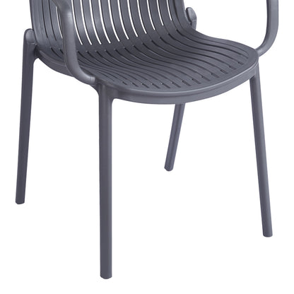 Teragi stackable armchair pp with UV protection anthracite 59x57x82cm