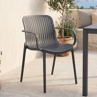 Teragi stackable armchair pp with UV protection anthracite 59x57x82cm