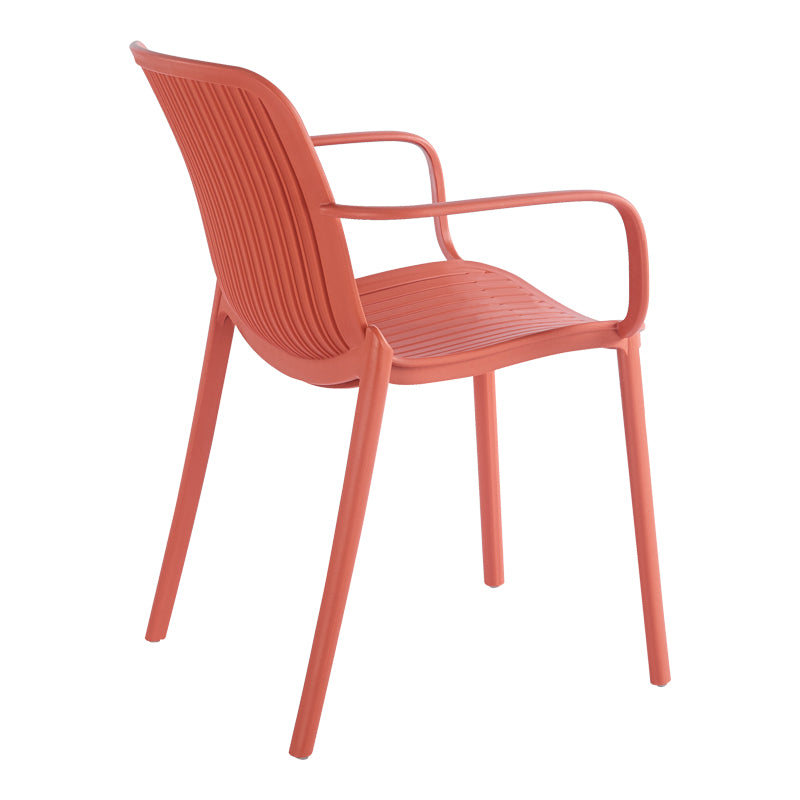 Teragi stackable armchair pp with UV protection terracotta 59x57x82cm