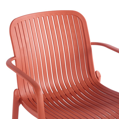 Teragi stackable armchair pp with UV protection terracotta 59x57x82cm