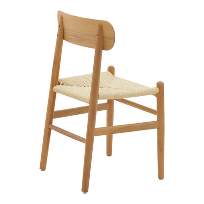 Chair Thomas pakoworld natural beech wood-natural rope 44x36x79cm