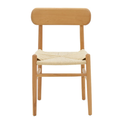 Chair Thomas pakoworld natural beech wood-natural rope 44x36x79cm