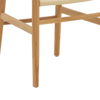 Chair Thomas pakoworld natural beech wood-natural rope 44x36x79cm