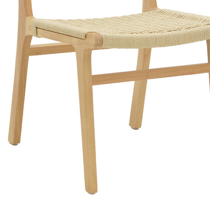 Chair Julien pakoworld natural rubberwood-natural rope 61x54x85cm