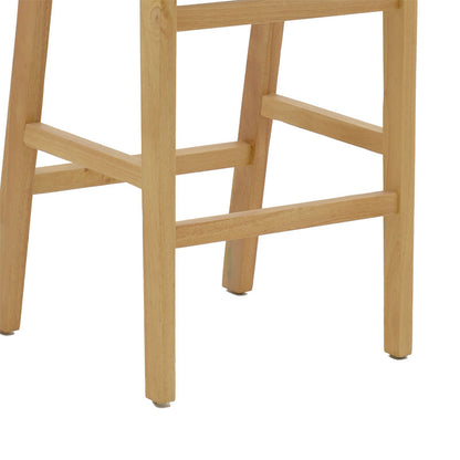 Bar stool Julien pakoworld natural rubberwood-natural rope 45x46x95cm