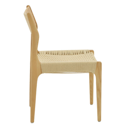 Chair Martina pakoworld natural beech wood-natural rope 46x49x81cm