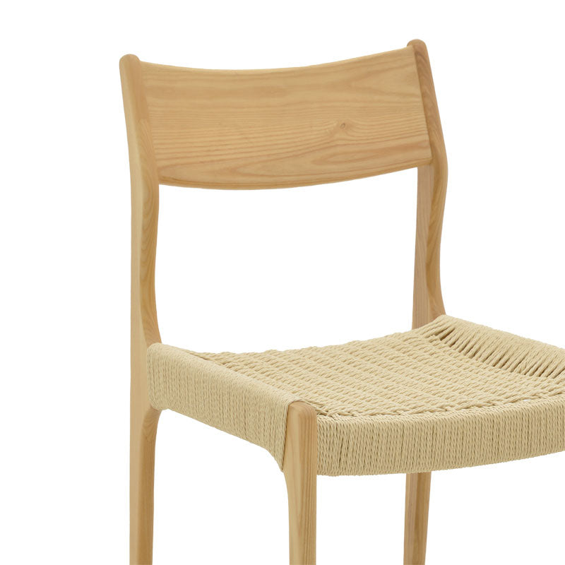 Chair Martina pakoworld natural beech wood-natural rope 46x49x81cm