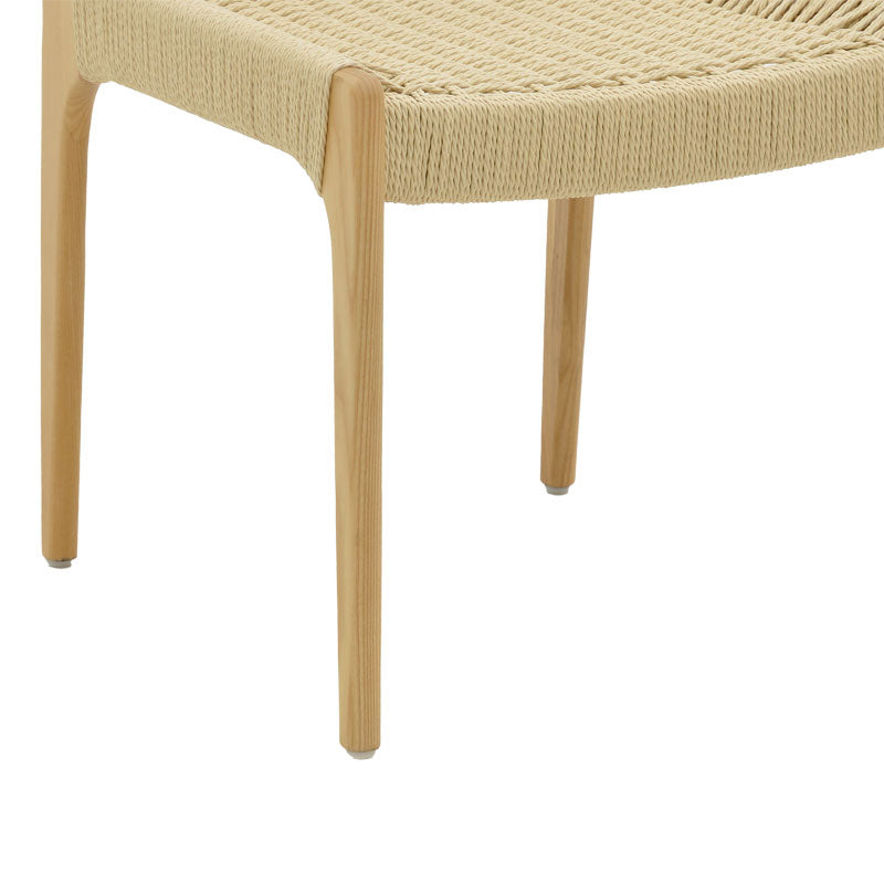 Chair Martina pakoworld natural beech wood-natural rope 46x49x81cm